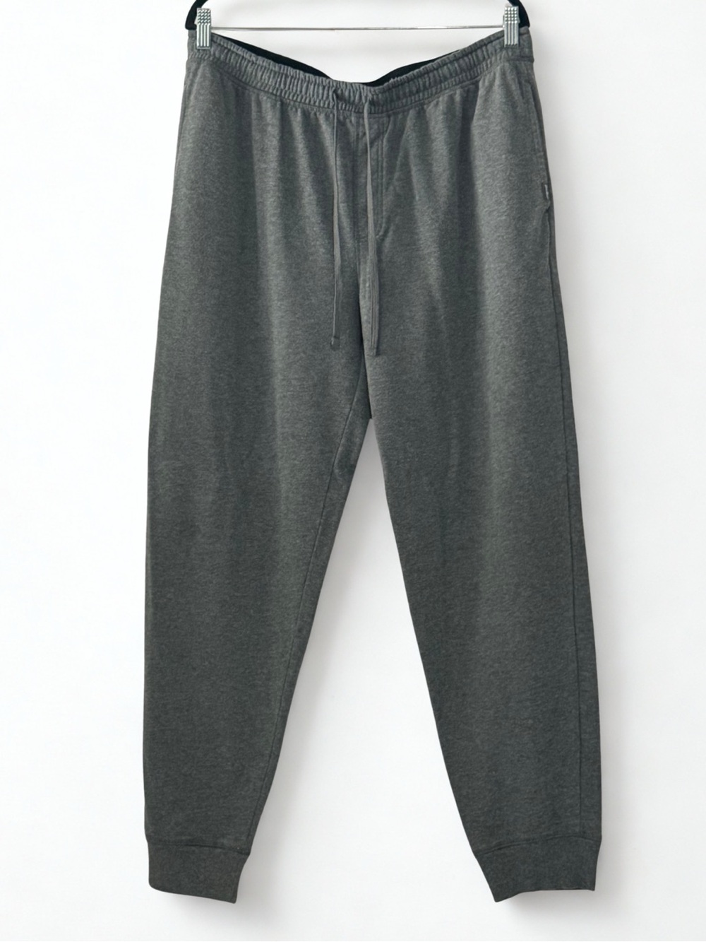 Eddie Bauer Lounge Men's XL Gray Knit Sweatpants Cotton Blend Drawstring Tapered
